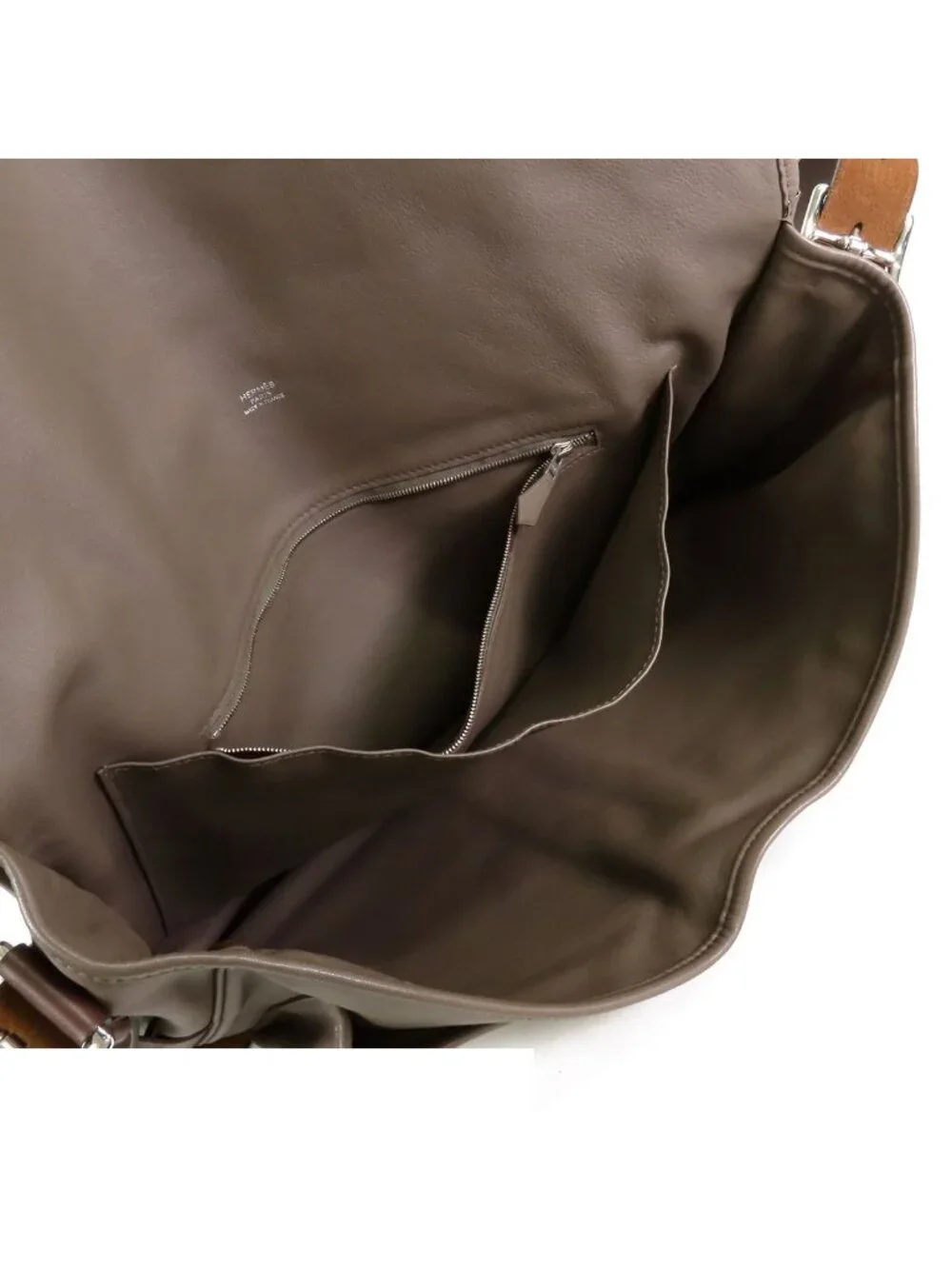 Hermes Barda 43 Gray Silver Sikkim Messengerbag Shoulder Bag